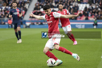 2024-03-10 - Thibault De Smet of Reims during the French championship Ligue 1 football match between Paris Saint-Germain and Stade de Reims on March 10, 2024 at Parc des Princes stadium in Paris, France - FOOTBALL - FRENCH CHAMP - PARIS SG V REIMS - FRENCH LIGUE 1 - SOCCER