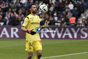 2024-03-10 - Reims goalkeeper Yehvann Diouf during the French championship Ligue 1 football match between Paris Saint-Germain and Stade de Reims on March 10, 2024 at Parc des Princes stadium in Paris, France - FOOTBALL - FRENCH CHAMP - PARIS SG V REIMS - FRENCH LIGUE 1 - SOCCER
