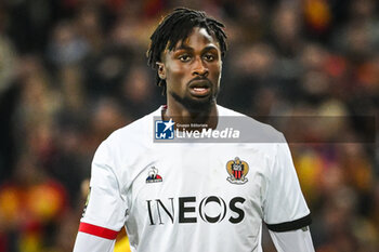 2024-03-16 - Evann GUESSAND of Nice during the French championship Ligue 1 football match between RC Lens and OGC Nice on March 16, 2024 at Bollaert-Delelis stadium in Lens, France - FOOTBALL - FRENCH CHAMP - LENS V NICE - FRENCH LIGUE 1 - SOCCER