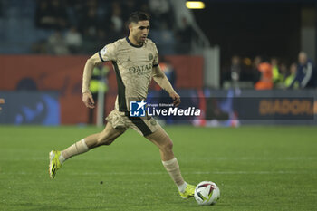 2024-03-17 - Achraf Hakimi of PSG during the French championship Ligue 1 football match between Montpellier HSC (MHSC) and Paris Saint-Germain (PSG) on March 17, 2024 at La Mosson stadium in Montpellier, France - FOOTBALL - FRENCH CHAMP - MONTPELLIER V PARIS SG - FRENCH LIGUE 1 - SOCCER
