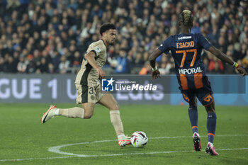 2024-03-17 - Warren Zaire-Emery of PSG during the French championship Ligue 1 football match between Montpellier HSC (MHSC) and Paris Saint-Germain (PSG) on March 17, 2024 at La Mosson stadium in Montpellier, France - FOOTBALL - FRENCH CHAMP - MONTPELLIER V PARIS SG - FRENCH LIGUE 1 - SOCCER