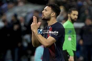 2024-03-31 - Goncalo Ramos of PSG celebrates his goal during the French championship Ligue 1 football match between Olympique de Marseille (OM) and Paris Saint-Germain (PSG) on March 31, 2024 at Stade Velodrome in Marseille, France - FOOTBALL - FRENCH CHAMP - MARSEILLE V PARIS SG - FRENCH LIGUE 1 - SOCCER