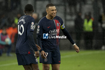 2024-03-31 - Kylian Mbappe of PSG during the French championship Ligue 1 football match between Olympique de Marseille (OM) and Paris Saint-Germain (PSG) on March 31, 2024 at Stade Velodrome in Marseille, France - FOOTBALL - FRENCH CHAMP - MARSEILLE V PARIS SG - FRENCH LIGUE 1 - SOCCER