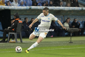 2024-03-31 - Jordan Veretout of Marseille during the French championship Ligue 1 football match between Olympique de Marseille (OM) and Paris Saint-Germain (PSG) on March 31, 2024 at Stade Velodrome in Marseille, France - FOOTBALL - FRENCH CHAMP - MARSEILLE V PARIS SG - FRENCH LIGUE 1 - SOCCER