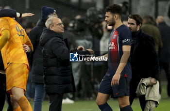 2024-03-31 - PSG manager Luis Campos salutes Goncalo Ramos of PSG following the French championship Ligue 1 football match between Olympique de Marseille (OM) and Paris Saint-Germain (PSG) on March 31, 2024 at Stade Velodrome in Marseille, France - FOOTBALL - FRENCH CHAMP - MARSEILLE V PARIS SG - FRENCH LIGUE 1 - SOCCER