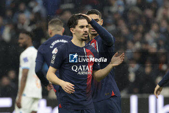 2024-03-31 - Vitinha of PSG celebrates his goal during the French championship Ligue 1 football match between Olympique de Marseille (OM) and Paris Saint-Germain (PSG) on March 31, 2024 at Stade Velodrome in Marseille, France - FOOTBALL - FRENCH CHAMP - MARSEILLE V PARIS SG - FRENCH LIGUE 1 - SOCCER