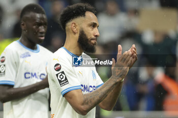 2024-03-31 - Pierre-Emerick Aubameyang of Marseille salutes the supporters following the French championship Ligue 1 football match between Olympique de Marseille (OM) and Paris Saint-Germain (PSG) on March 31, 2024 at Stade Velodrome in Marseille, France - FOOTBALL - FRENCH CHAMP - MARSEILLE V PARIS SG - FRENCH LIGUE 1 - SOCCER