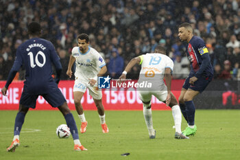2024-03-31 - Kylian Mbappe of PSG during the French championship Ligue 1 football match between Olympique de Marseille (OM) and Paris Saint-Germain (PSG) on March 31, 2024 at Stade Velodrome in Marseille, France - FOOTBALL - FRENCH CHAMP - MARSEILLE V PARIS SG - FRENCH LIGUE 1 - SOCCER