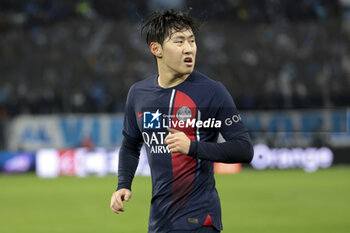 2024-03-31 - Lee Kang-in of PSG during the French championship Ligue 1 football match between Olympique de Marseille (OM) and Paris Saint-Germain (PSG) on March 31, 2024 at Stade Velodrome in Marseille, France - FOOTBALL - FRENCH CHAMP - MARSEILLE V PARIS SG - FRENCH LIGUE 1 - SOCCER