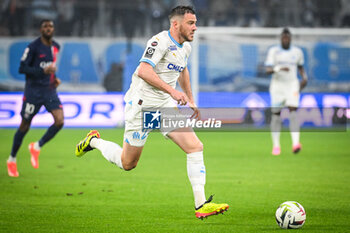 2024-03-31 - Jordan VERETOUT of Marseille during the French championship Ligue 1 football match between Olympique de Marseille and Paris Saint-Germain on March 31, 2024 at Orange Velodrome stadium in Marseille, France - FOOTBALL - FRENCH CHAMP - MARSEILLE V PARIS SG - FRENCH LIGUE 1 - SOCCER