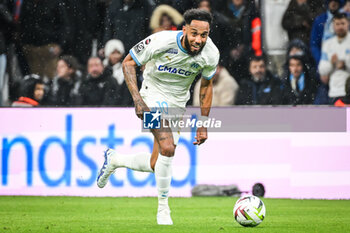 2024-03-31 - Pierre-Emerick AUBAMEYANG of Marseille during the French championship Ligue 1 football match between Olympique de Marseille and Paris Saint-Germain on March 31, 2024 at Orange Velodrome stadium in Marseille, France - FOOTBALL - FRENCH CHAMP - MARSEILLE V PARIS SG - FRENCH LIGUE 1 - SOCCER