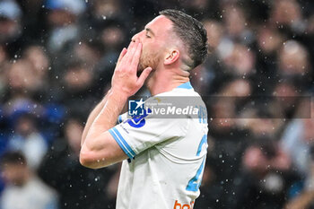 2024-03-31 - Jordan VERETOUT of Marseille looks dejected during the French championship Ligue 1 football match between Olympique de Marseille and Paris Saint-Germain on March 31, 2024 at Orange Velodrome stadium in Marseille, France - FOOTBALL - FRENCH CHAMP - MARSEILLE V PARIS SG - FRENCH LIGUE 1 - SOCCER