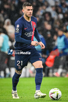 2024-03-31 - Lucas HERNANDEZ of PSG during the French championship Ligue 1 football match between Olympique de Marseille and Paris Saint-Germain on March 31, 2024 at Orange Velodrome stadium in Marseille, France - FOOTBALL - FRENCH CHAMP - MARSEILLE V PARIS SG - FRENCH LIGUE 1 - SOCCER