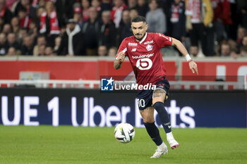 2024-04-05 - Remy Cabella of Lille during the French championship Ligue 1 football match between Lille OSC (LOSC) and Olympique de Marseille (OM) on April 5, 2024 at Stade Pierre Mauroy in Villeneuve-d'Ascq near Lille, France - FOOTBALL - FRENCH CHAMP - LILLE V MARSEILLE - FRENCH LIGUE 1 - SOCCER