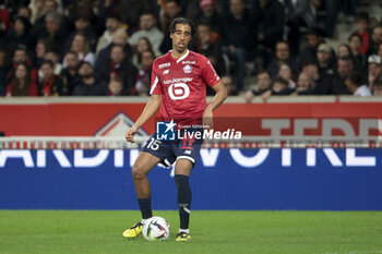 2024-04-05 - Leny Yoro of Lille during the French championship Ligue 1 football match between Lille OSC (LOSC) and Olympique de Marseille (OM) on April 5, 2024 at Stade Pierre Mauroy in Villeneuve-d'Ascq near Lille, France - FOOTBALL - FRENCH CHAMP - LILLE V MARSEILLE - FRENCH LIGUE 1 - SOCCER