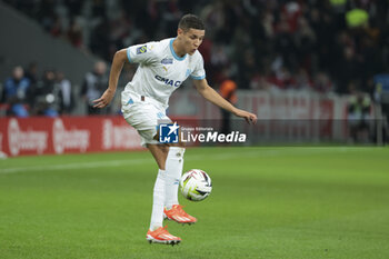 2024-04-05 - Amine Harit of Marseille during the French championship Ligue 1 football match between Lille OSC (LOSC) and Olympique de Marseille (OM) on April 5, 2024 at Stade Pierre Mauroy in Villeneuve-d'Ascq near Lille, France - FOOTBALL - FRENCH CHAMP - LILLE V MARSEILLE - FRENCH LIGUE 1 - SOCCER