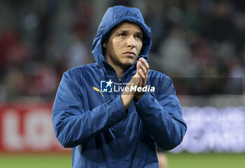 2024-04-05 - Amine Harit of Marseille salutes the supporters following the French championship Ligue 1 football match between Lille OSC (LOSC) and Olympique de Marseille (OM) on April 5, 2024 at Stade Pierre Mauroy in Villeneuve-d'Ascq near Lille, France - FOOTBALL - FRENCH CHAMP - LILLE V MARSEILLE - FRENCH LIGUE 1 - SOCCER