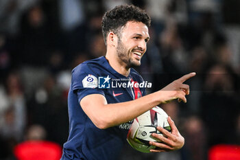 2024-04-06 - Goncalo RAMOS of PSG celebrates his goal during the French championship Ligue 1 football match between Paris Saint-Germain and Clermont Foot 63 on April 6, 2024 at Parc des Princes stadium in Paris, France - FOOTBALL - FRENCH CHAMP - PARIS SG V CLERMONT - FRENCH LIGUE 1 - SOCCER