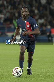 2024-04-06 - Yoram Zague of PSG during the French championship Ligue 1 football match between Paris Saint-Germain and Clermont Foot 63 on April 6, 2024 at Parc des Princes stadium in Paris, France - FOOTBALL - FRENCH CHAMP - PARIS SG V CLERMONT - FRENCH LIGUE 1 - SOCCER
