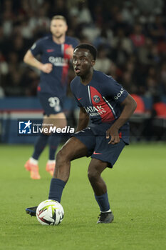2024-04-06 - Yoram Zague of PSG during the French championship Ligue 1 football match between Paris Saint-Germain and Clermont Foot 63 on April 6, 2024 at Parc des Princes stadium in Paris, France - FOOTBALL - FRENCH CHAMP - PARIS SG V CLERMONT - FRENCH LIGUE 1 - SOCCER