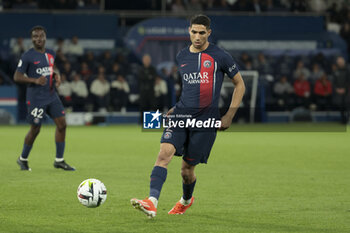 2024-04-06 - Achraf Hakimi of PSG during the French championship Ligue 1 football match between Paris Saint-Germain and Clermont Foot 63 on April 6, 2024 at Parc des Princes stadium in Paris, France - FOOTBALL - FRENCH CHAMP - PARIS SG V CLERMONT - FRENCH LIGUE 1 - SOCCER