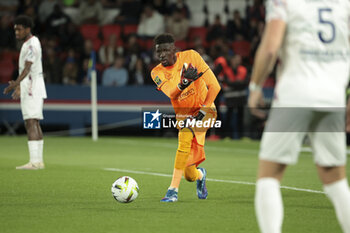 2024-04-06 - Clermont goalkeeper Massamba Ndiaye during the French championship Ligue 1 football match between Paris Saint-Germain and Clermont Foot 63 on April 6, 2024 at Parc des Princes stadium in Paris, France - FOOTBALL - FRENCH CHAMP - PARIS SG V CLERMONT - FRENCH LIGUE 1 - SOCCER