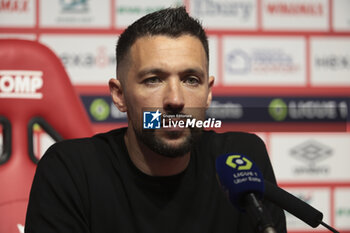 2024-04-07 - Coach of OGC Nice Francesco Farioli during the post-match press conference following the French championship Ligue 1 football match between Stade de Reims and OGC Nice (OGCN) on April 7, 2024 at Stade Auguste Delaune in Reims, France - FOOTBALL - FRENCH CHAMP - REIMS V NICE - FRENCH LIGUE 1 - SOCCER