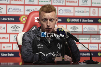 2024-04-07 - Coach of Stade de Reims Will Still aka William Still during the post-match press conference following the French championship Ligue 1 football match between Stade de Reims and OGC Nice (OGCN) on April 7, 2024 at Stade Auguste Delaune in Reims, France - FOOTBALL - FRENCH CHAMP - REIMS V NICE - FRENCH LIGUE 1 - SOCCER