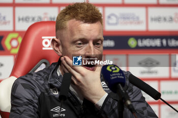 2024-04-07 - Coach of Stade de Reims Will Still aka William Still during the post-match press conference following the French championship Ligue 1 football match between Stade de Reims and OGC Nice (OGCN) on April 7, 2024 at Stade Auguste Delaune in Reims, France - FOOTBALL - FRENCH CHAMP - REIMS V NICE - FRENCH LIGUE 1 - SOCCER