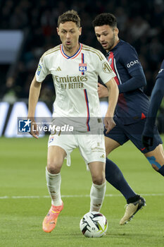 2024-04-21 - Nemanja Matic of Lyon, Goncalo Ramos of PSG during the French championship Ligue 1 football match between Paris Saint-Germain and Olympique Lyonnais (Lyon) on April 21, 2024 at Parc des Princes stadium in Paris, France - FOOTBALL - FRENCH CHAMP - PARIS SG V LYON - FRENCH LIGUE 1 - SOCCER