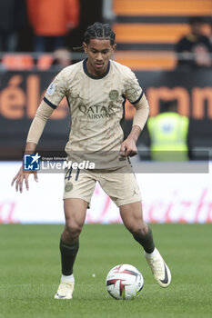 2024-04-24 - Senny Mayulu of PSG during the French championship Ligue 1 football match between FC Lorient and Paris Saint-Germain (PSG) on April 24, 2024 at Stade du Moustoir in Lorient, France - FOOTBALL - FRENCH CHAMP - LORIENT V PARIS SG - FRENCH LIGUE 1 - SOCCER