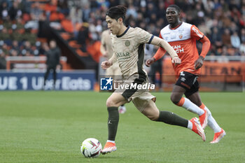2024-04-24 - Lee Kang-in of PSG during the French championship Ligue 1 football match between FC Lorient and Paris Saint-Germain (PSG) on April 24, 2024 at Stade du Moustoir in Lorient, France - FOOTBALL - FRENCH CHAMP - LORIENT V PARIS SG - FRENCH LIGUE 1 - SOCCER