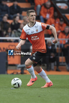 2024-04-24 - Julien Laporte of Lorient during the French championship Ligue 1 football match between FC Lorient and Paris Saint-Germain (PSG) on April 24, 2024 at Stade du Moustoir in Lorient, France - FOOTBALL - FRENCH CHAMP - LORIENT V PARIS SG - FRENCH LIGUE 1 - SOCCER