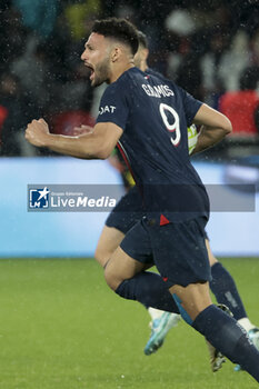2024-04-27 - Goncalo Ramos of PSG celebrates his goal during the French championship Ligue 1 football match between Paris Saint-Germain (PSG) and Le Havre AC (HAC) on April 27, 2024 at Parc des Princes stadium in Paris, France - FOOTBALL - FRENCH CHAMP - PARIS SG V LE HAVRE - FRENCH LIGUE 1 - SOCCER