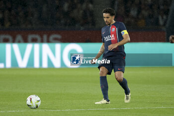 2024-04-27 - Marquinhos of PSG during the French championship Ligue 1 football match between Paris Saint-Germain (PSG) and Le Havre AC (HAC) on April 27, 2024 at Parc des Princes stadium in Paris, France - FOOTBALL - FRENCH CHAMP - PARIS SG V LE HAVRE - FRENCH LIGUE 1 - SOCCER