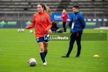 2024-02-14 - Tess Laplacette of LOSC Lille warms up ahead of the Women's French Cup, Quarter-final football match between FC Fleury 91 and Losc Lille on February 14, 2024 at Robert Bobin stadium in Bondoufle, France - FOOTBALL - WOMEN'S FRENCH CUP - FLEURY V LILLE - FRENCH WOMEN DIVISION 1 - SOCCER