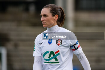 2024-02-14 - Lea Le Garrec of FC Fleury 91 during the Women's French Cup, Quarter-final football match between FC Fleury 91 and Losc Lille on February 14, 2024 at Robert Bobin stadium in Bondoufle, France - FOOTBALL - WOMEN'S FRENCH CUP - FLEURY V LILLE - FRENCH WOMEN DIVISION 1 - SOCCER