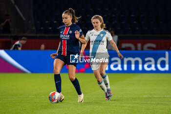 2024-05-11 - Lieke Martens Van Leer of Paris Saint Germain and Daphne Corboz of Paris FC fight for the ball during the Women's French championship, D1 Arkema, Play-offs Semi-final football match between Paris Saint-Germain and Paris FC on May 11, 2024 at Parc des Princes stadium in Paris, France - FOOTBALL - WOMEN'S FRENCH CHAMP - PARIS SG V PARIS FC - FRENCH WOMEN DIVISION 1 - SOCCER