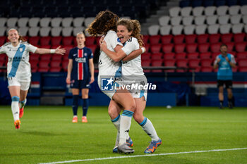 2024-05-11 - Daphne Corboz of Paris FC celebrates after scoring during the Women's French championship, D1 Arkema, Play-offs Semi-final football match between Paris Saint-Germain and Paris FC on May 11, 2024 at Parc des Princes stadium in Paris, France - FOOTBALL - WOMEN'S FRENCH CHAMP - PARIS SG V PARIS FC - FRENCH WOMEN DIVISION 1 - SOCCER