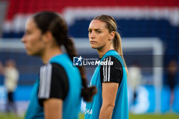 2024-05-11 - Louise Fleury of Paris FC warms up ahead of the Women's French championship, D1 Arkema, Play-offs Semi-final football match between Paris Saint-Germain and Paris FC on May 11, 2024 at Parc des Princes stadium in Paris, France - FOOTBALL - WOMEN'S FRENCH CHAMP - PARIS SG V PARIS FC - FRENCH WOMEN DIVISION 1 - SOCCER