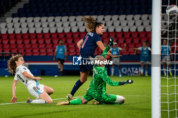 2024-05-11 - Daphne Corboz of Paris FC scores second goal during the Women's French championship, D1 Arkema, Play-offs Semi-final football match between Paris Saint-Germain and Paris FC on May 11, 2024 at Parc des Princes stadium in Paris, France - FOOTBALL - WOMEN'S FRENCH CHAMP - PARIS SG V PARIS FC - FRENCH WOMEN DIVISION 1 - SOCCER