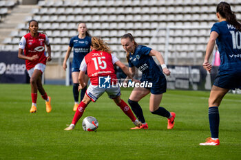 2024-05-17 - Lou Ann Joly of Stade de Reims and Julie Dufour of Paris FC fight for the ball during the Women's French championship, Play-offs, 3rd place football match between Paris FC and Stade de Reims on May 17, 2024 at Sébastien Charléty stadium in Paris, France - FOOTBALL - WOMEN'S FRENCH CHAMP - 3RD PLACE - PARIS FC V REIMS - FRENCH WOMEN DIVISION 1 - SOCCER