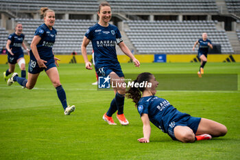 2024-05-17 - Clara Mateo of Paris FC celebrates after scoring during the Women's French championship, Play-offs, 3rd place football match between Paris FC and Stade de Reims on May 17, 2024 at Sébastien Charléty stadium in Paris, France - FOOTBALL - WOMEN'S FRENCH CHAMP - 3RD PLACE - PARIS FC V REIMS - FRENCH WOMEN DIVISION 1 - SOCCER