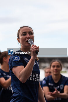 2024-05-17 - Gaetane Thiney of Paris FC celebrates the victory after the Women's French championship, Play-offs, 3rd place football match between Paris FC and Stade de Reims on May 17, 2024 at Sébastien Charléty stadium in Paris, France - FOOTBALL - WOMEN'S FRENCH CHAMP - 3RD PLACE - PARIS FC V REIMS - FRENCH WOMEN DIVISION 1 - SOCCER