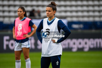 2024-10-12 - Mathilde Bourdieu of Paris FC warms up ahead of ahead of the French championship, Arkema Premier Ligue football match between Paris FC and Stade de Reims on 12 October 2024 at Sebastien Charlety stadium in Paris, France - FOOTBALL - WOMEN'S FRENCH CHAMP - PARIS FC V REIMS - FRENCH WOMEN DIVISION 1 - SOCCER