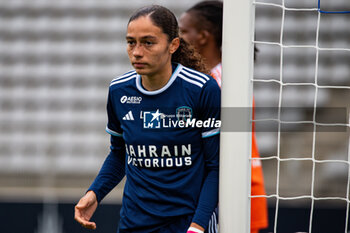 2024-10-20 - Kessya Bussy of Paris FC reacts during the Women's French championship, Arkema Premier Ligue football match between Paris FC and Olympique Lyonnais on 20 October 2024 at Sebastien Charlety stadium in Paris, France - FOOTBALL - WOMEN'S FRENCH CHAMP - PARIS FC V LYON - FRENCH WOMEN DIVISION 1 - SOCCER