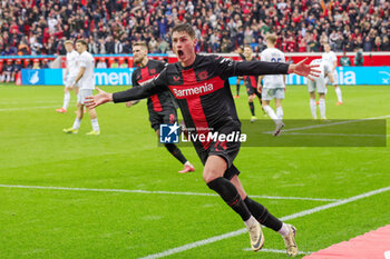 2024-03-30 - Patrik Schick of Bayer Leverkusen celebrates his goal 2-1 during the German championship Bundesliga football match between Bayer 04 Leverkusen and TSG Hoffenheim on March 30, 2024 at BayArena in Leverkusen, Germany - FOOTBALL - GERMAN CHAMP - LEVERKUSEN V HOFFENHEIM - GERMAN BUNDESLIGA - SOCCER