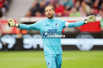 2024-03-30 - Goalkeeper Oliver Baumann of Hoffenheim during the German championship Bundesliga football match between Bayer 04 Leverkusen and TSG Hoffenheim on March 30, 2024 at BayArena in Leverkusen, Germany - FOOTBALL - GERMAN CHAMP - LEVERKUSEN V HOFFENHEIM - GERMAN BUNDESLIGA - SOCCER