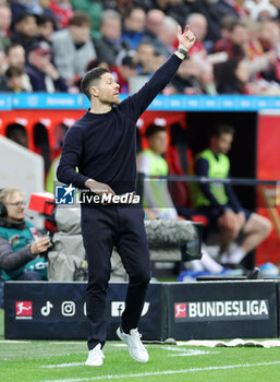 2024-03-30 - Coach Xabi Alonso of Bayer Leverkusen during the German championship Bundesliga football match between Bayer 04 Leverkusen and TSG Hoffenheim on March 30, 2024 at BayArena in Leverkusen, Germany - FOOTBALL - GERMAN CHAMP - LEVERKUSEN V HOFFENHEIM - GERMAN BUNDESLIGA - SOCCER