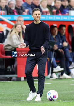 2024-03-30 - Coach Xabi Alonso of Bayer Leverkusen during the German championship Bundesliga football match between Bayer 04 Leverkusen and TSG Hoffenheim on March 30, 2024 at BayArena in Leverkusen, Germany - FOOTBALL - GERMAN CHAMP - LEVERKUSEN V HOFFENHEIM - GERMAN BUNDESLIGA - SOCCER